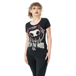Gothic T-Shirt - In the Mood - S bis M - für Damen - Größe M - schwarz - Frauen - female