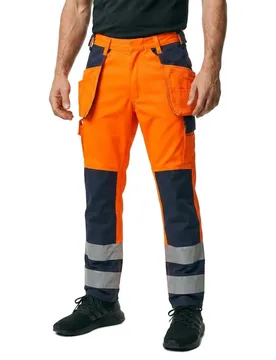 Pantalon De Travail Safe Compete 09131 Hanging Pockets Big Hi-Vis Orange / Navy 44 - MASCOT - FashionsVida