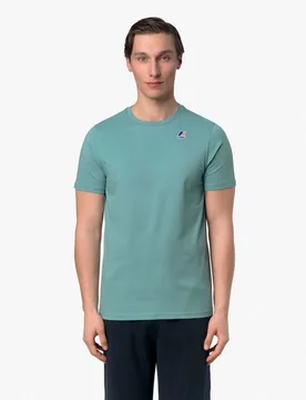 T-shirt mezza manica Leonide verde acqua in puro cotone - K-way - FashionsVida