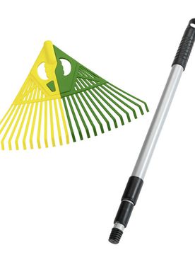 Laubrechen 3-in-1 mit Teleskopstiel
