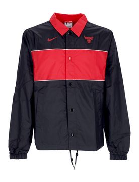 Giacca Coach Jacket Uomo Nba Full-snap Lightweight Jacket Chibul Black/university Red/white
