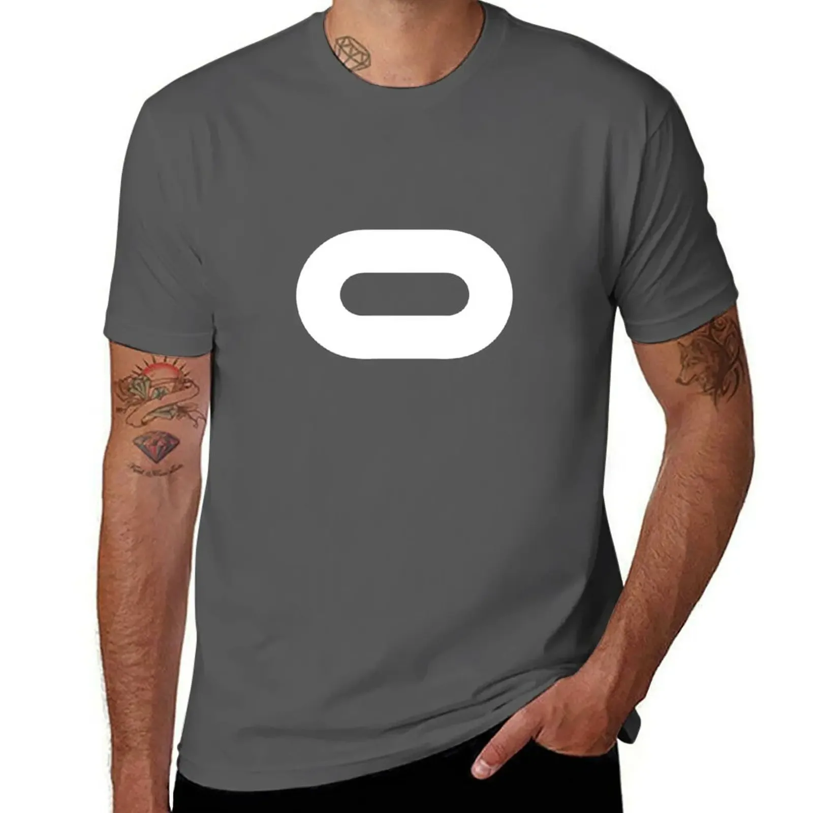 Oculus logo (white) T-Shirt Plus Size Loose Short Sleeve Top - Aliexpress - FashionsVida