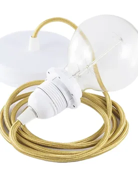 Cables Lampe Suspendue Pendel Pour Abat-jour Rm05 2 M Gold / White One Size - Creative - FashionsVida
