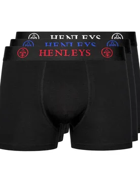 Trilock Mens Boxer Shorts 3pk - Black - Size 2xl - Henleys - FashionsVida