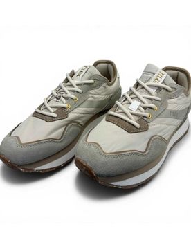 Sneaker Geo Classic Donna Sabbia in Tessuto e Pelle Taglia 37