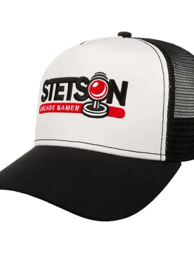 Joystick Arcade Trucker Cap by - black-beige - Female - Size: One Size - Stetson - FashionsVida
