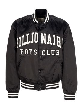 Giubbotto Bomber Uomo College Satin Bomber Jacket Black