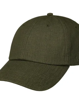 Waxed Cotton Linen Cap by - olive - Female - Size: One Size - Stetson - FashionsVida