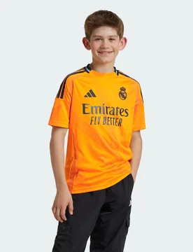 Maglia Away 24/25 Junior Real Madrid 9-10A Crew Orange - Adidas - FashionsVida