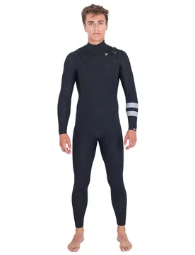 Combinaison En Néoprène à Manches Longues Avec Fermeture éclair Sur La Poitrine Advant 4/3 Mm Black MS - Hurley - FashionsVida