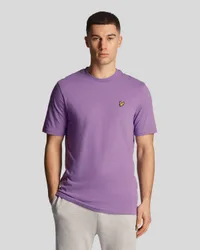 Mens Plain T-Shirt In Purple Cotton - Size X-Small