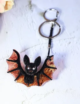 Handmade Arcylic Keychain Cute Animal Halloween Bat Stainless Steel Key Ring Key Chain for Women Girl Gifts Jewelry Accessories - Aliexpress - FashionsVida