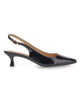 Décolleté Nero vernice slingback tacco medio FDS246C 38