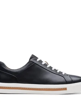 Women's Un Maui Lace Black Leather Trainers Size: 3-Standard Fit - Black - Size: 3-Standard Fit - Clarks - FashionsVida