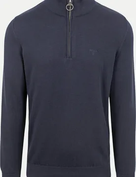 Baumwollpullover mit Reißverschluss Blau XL - Barbour - FashionsVida