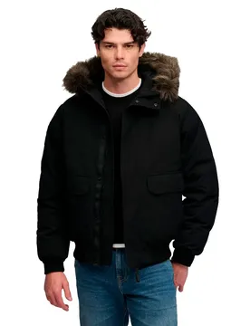 Giacca Bomber Faux Fur Everest Jet Black XL