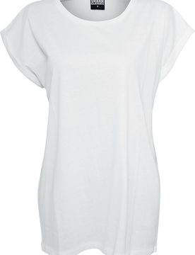 T-Shirt - Ladies Extended Shoulder Tee - XS bis 4XL - für Damen - Größe XS - weiß - Frauen - female