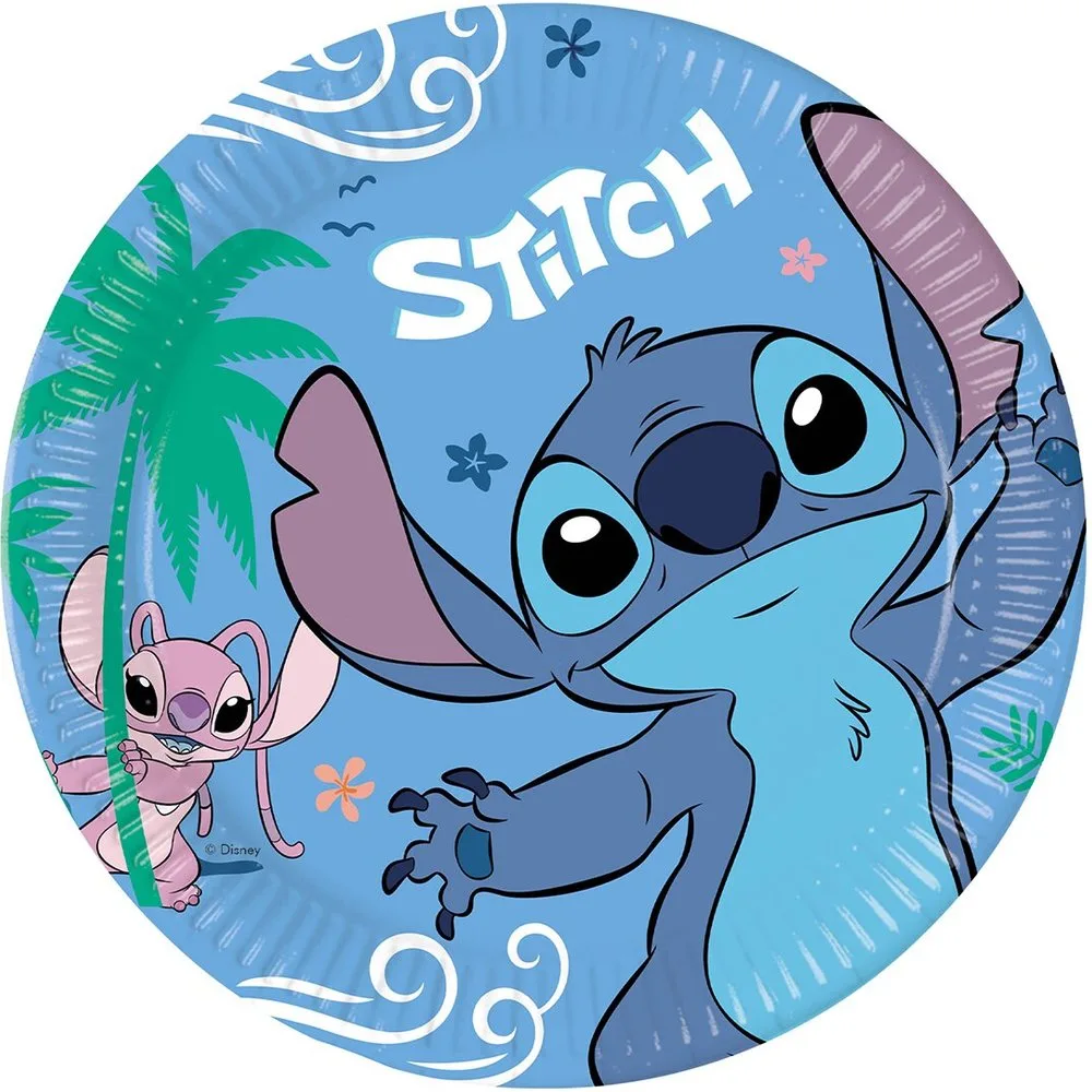 Platos papel 23 cm Stitch y Ángel Disney - Liragram - FashionsVida