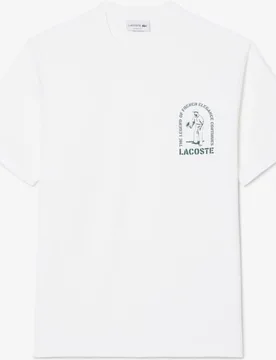 Camiseta de hombre de algodón grueso estampado en de manga corta en - Lacoste - FashionsVida