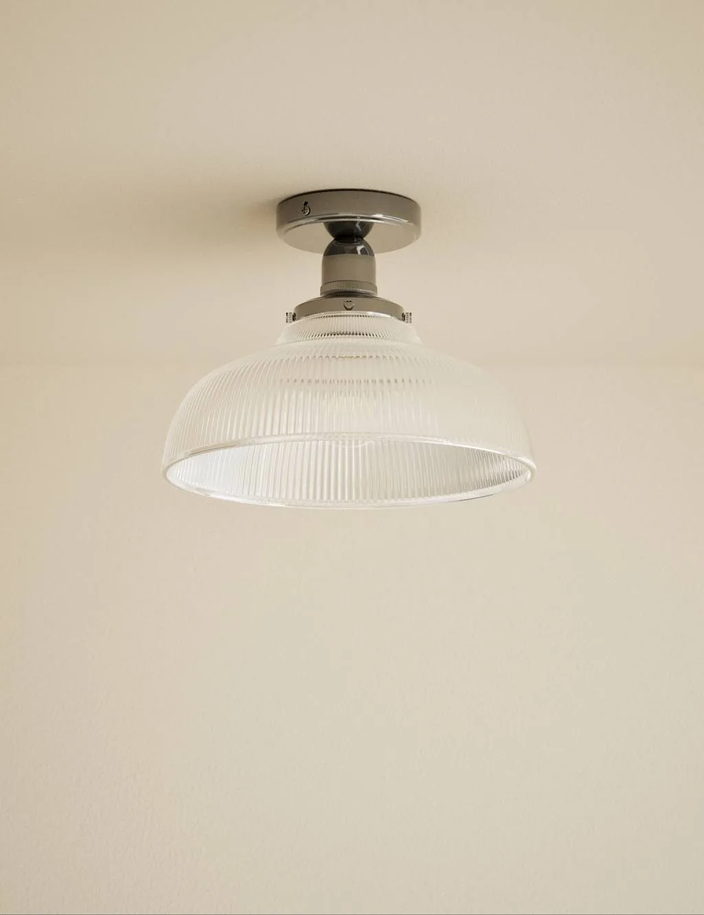 Florence Flush Ceiling Light Chrome - M&S - FashionsVida
