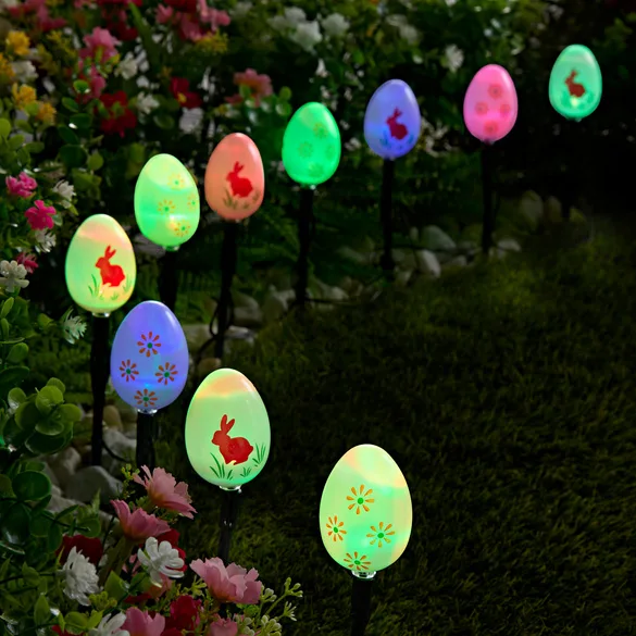 Solar-Gartenstecker Ostereier mit Farbwechsel 10-tlg - Gainsborough - FashionsVida