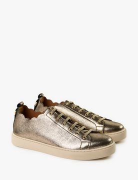 Baskets basses en cuir