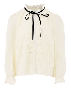Nascita Blusa crema / negro