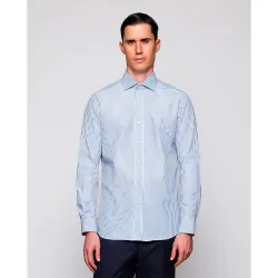 Camisa vertir de hombre rayas manga larga