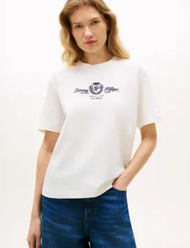 VARSITY CREST DRN C-NK SS TEE feale - M - FashionsVida