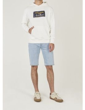 Para hombre. PM80000383CB Pantalón corto Straight (28), Casual, Algodón, Denim