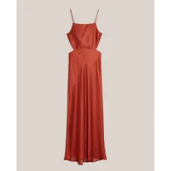 Vestido largo con tirante fino y escote en la espalda
