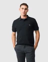 Pure Cotton Pique Polo Shirt Black male