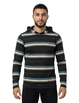 Rash Guard Manches Longues Seaway Uv Hoodie Black 2XL - Salty Crew - FashionsVida