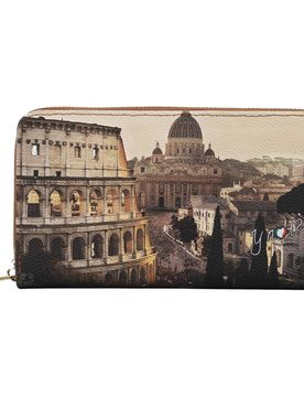 Portafoglio grande donna JUBILEE ecopelle pelle doppia zip pratica elegante