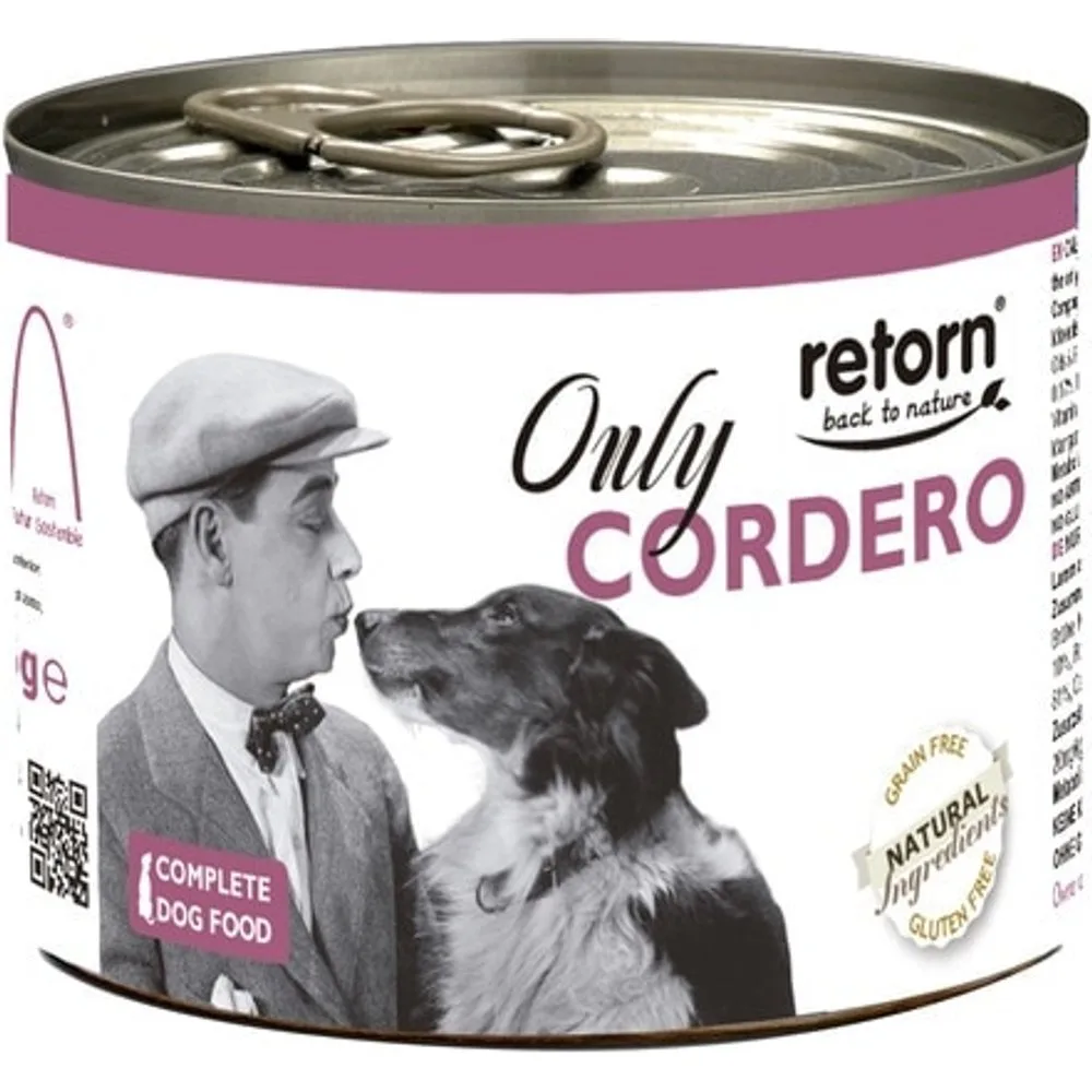 Comida húmeda para perros adultos Only trozos cordero 185 g - Retorn - FashionsVida