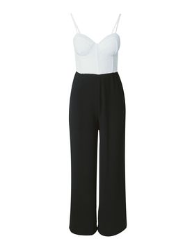 Coast Jumpsuit negro / blanco