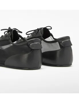 Zapatillas deportiva soft de mujer en malla transparente y piel - Adolfo Dominguez - FashionsVida