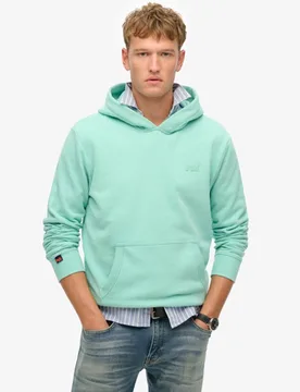 Superdry Men's Leicht Aufgerautes Essential Logo Hoodie Grün - Größe: Xxl - 69.99 - FashionsVida