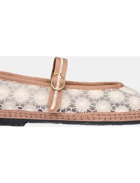 Merceditas de mujer de malla pierre sun flower - Flabelus - FashionsVida