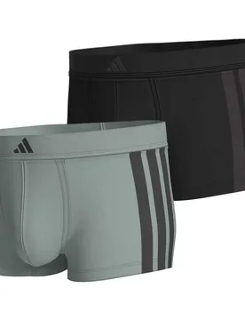 Boxers Active Flex Cotton 3 Stripe 2 Unités Black / Sage S - Adidas Underwear - FashionsVida
