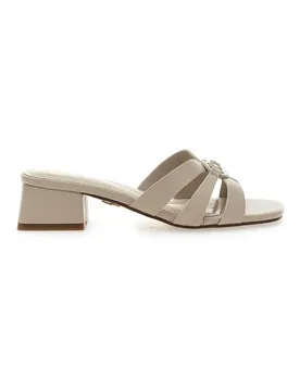 Ciabatte Beige Con Tacco A Blocco 9028 37 - Laura Biagiotti - FashionsVida
