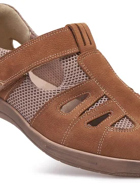 Jack Men's Extra Wide Sandals for Swollen Feet - Tan - Size: 9 XXW - Cosyfeet - FashionsVida