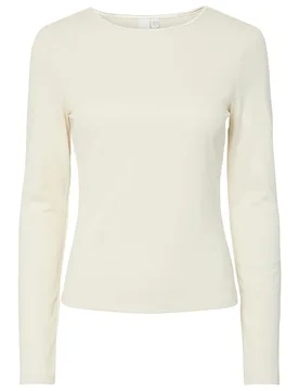 T-shirt à Manches Longues Paloma Pristine L - Yas - FashionsVida