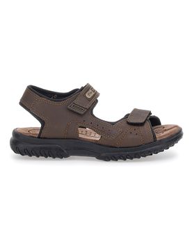 Sandali Sportivi Marroni Con Sottopiede in Pelle 2426 41