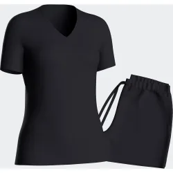 Pijama de mujer corto liso con cordón en cintura