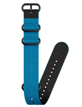 Suunto 24mm Dive 2 Textile Zulu Strap Blue Black Size L