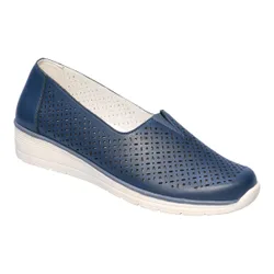 Leder-Keilslipper „Sophie“ 39 blau