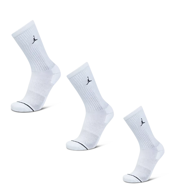 Everyday Cushioned Crew 3 Pack Unisex Socks - White - Size - White - Size: 8.5 - 10 - Jordan - FashionsVida