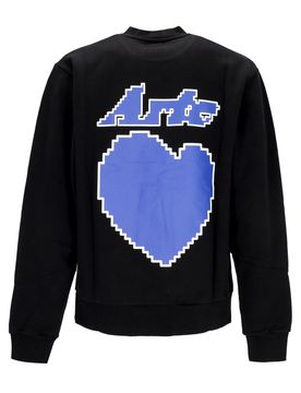 Felpa Leggera Girocollo Uomo Back Heart Crewneck Black