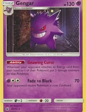 Pokemon SM Crimson Invasion 038/111 Gengar (Non-Holo) - Pokémon - FashionsVida
